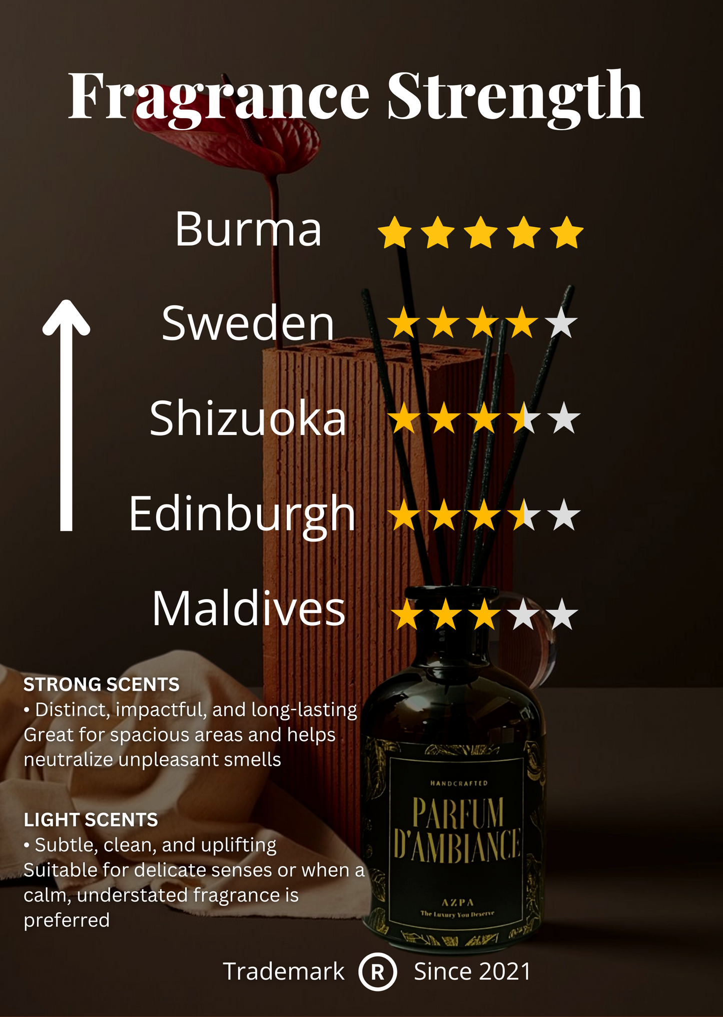 AZPA®️Sweden Premium Reed Diffuser ( 130ml )